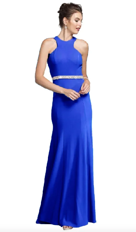 Formal Garments For Women Big Savings On Minimalist Office Styles XL - aspeed blue halter mermaid gown