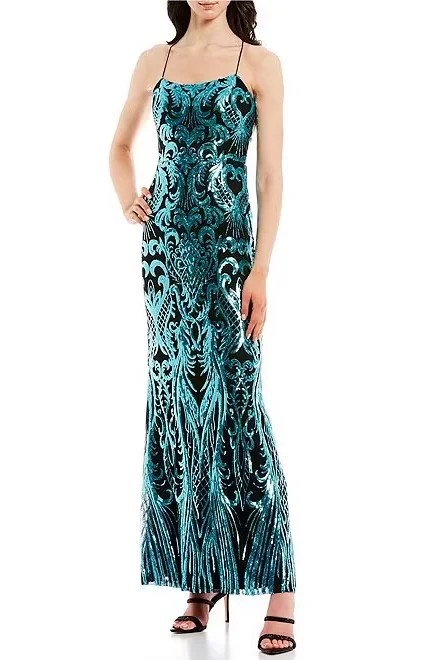 Stylish And Comfortable Clothing For Women Classic Women's Fashion 9 - next up black & teal sequin gown