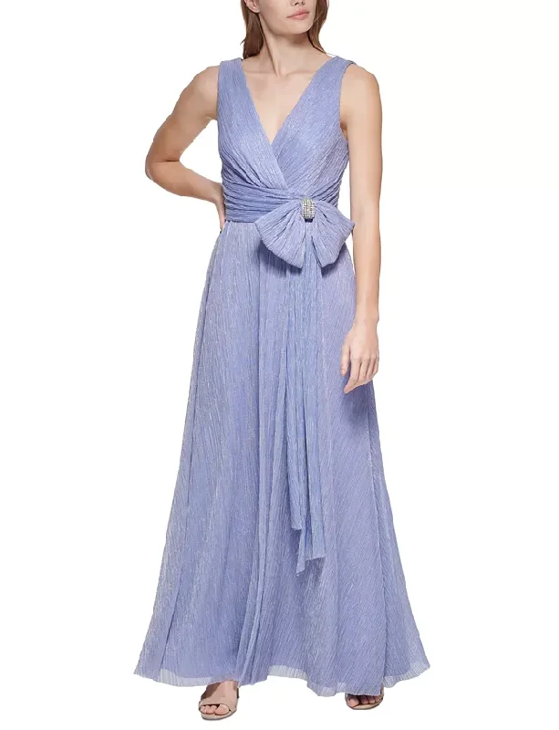 Women's Professional Clothes Exclusive Sale 6p - eliza j periwinkle metallic bow gown