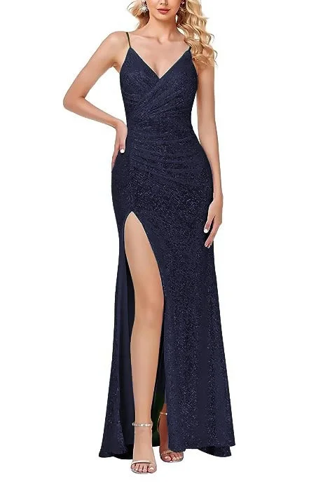 Women's Outfit For The Office Chic Casual Style 12 - ssb navy ruched sequin gown