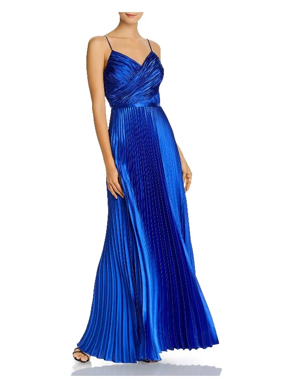 Women's Chic Outerwear Attire Casual Weekend Relaxed Style 4 - aqua blue accordion pleated gown