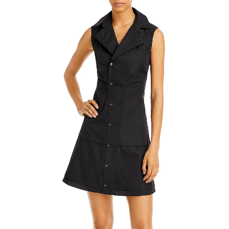 Formal Outfit For Women Quality Wear Derek Lam Womens Mini Sleeveless Shirtdress