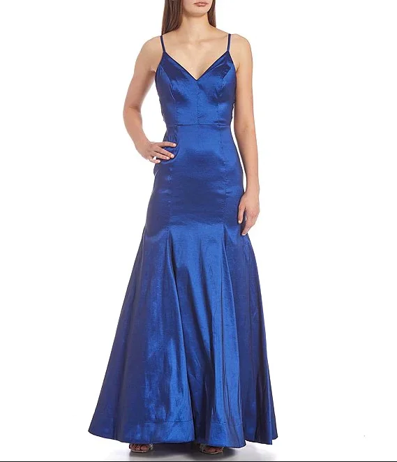 Women's Athletic Garments Limited Stock 5 - b darlin blue bow back trumpet gown