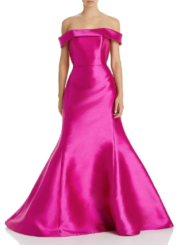 Fashionable Women's Casual Apparel Trendsetting Threads 2 - amsale fuchsia off the shoulder mikado mermaid gown