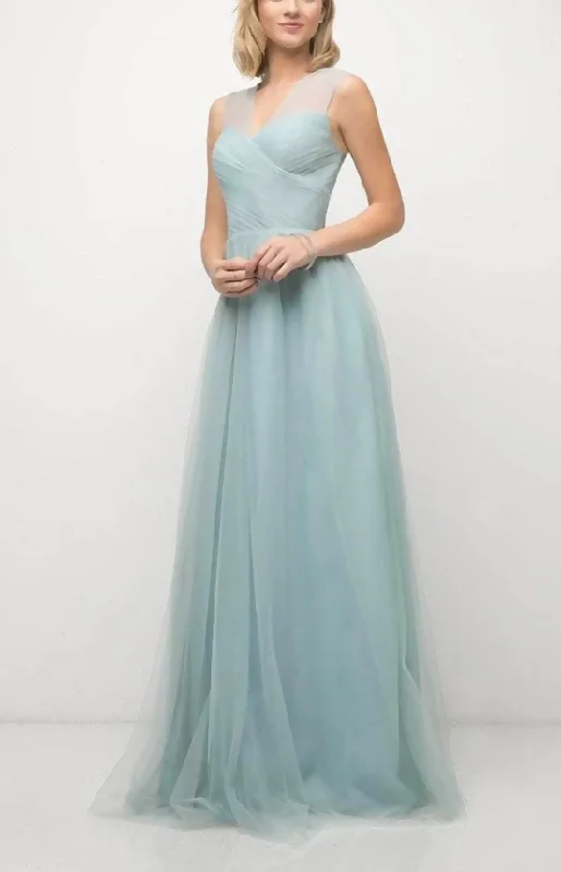 Modern Women's Outfit Luxury Style 12 - la divine robin blue pleated bodice tulle gown