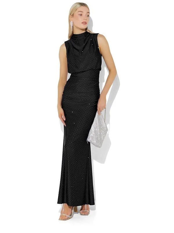 Women's High-Fashion Clothes Modern Casual Clothing Mira Black Gown