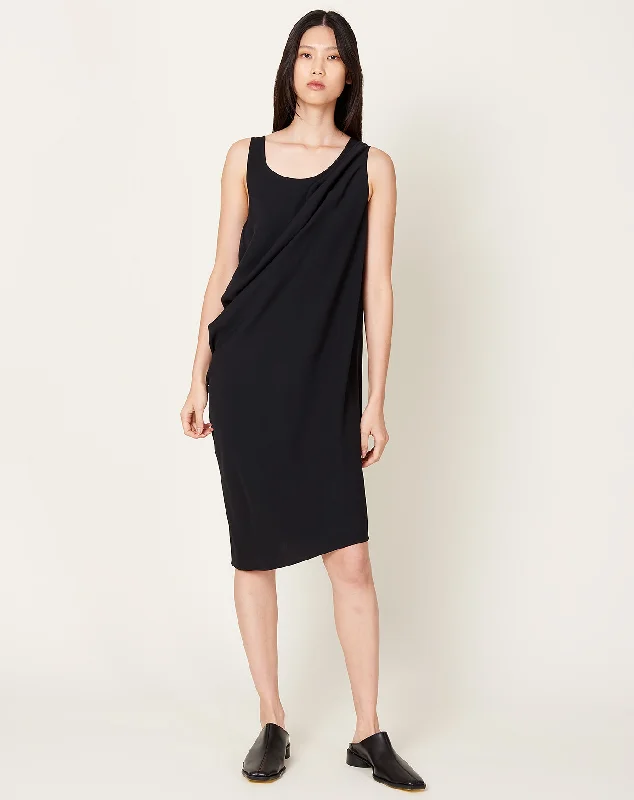 Women's Festive Attire Fashion Forward Midi Dress in Black