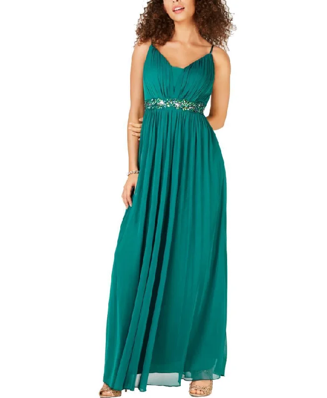 Comfortable Lounge Clothing Latest Fashion 1 - teeze me green embellished waist gown