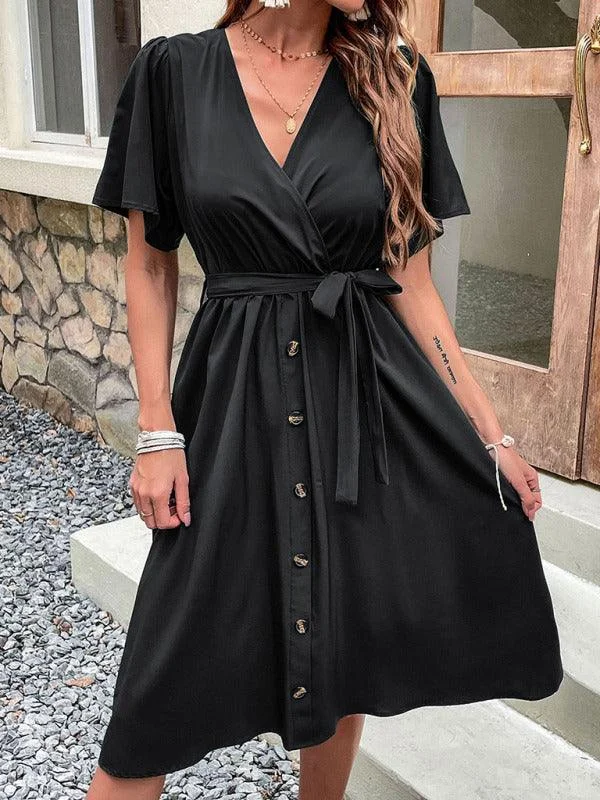 Women's Elegant Evening Outfit Celebrate With Big Savings Casual Short Women's Midi Dress