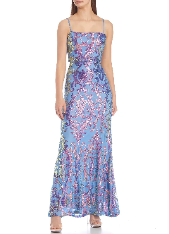 Women's Party Outfit Everyday Fashion 1 - b darlin pink & purple patterned sequin gown