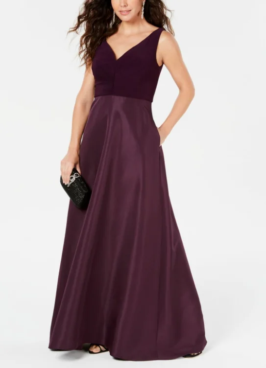 Women's Workout Garments Great Prices On Feminine Styles 10 - adrianna papell purple taffeta gown