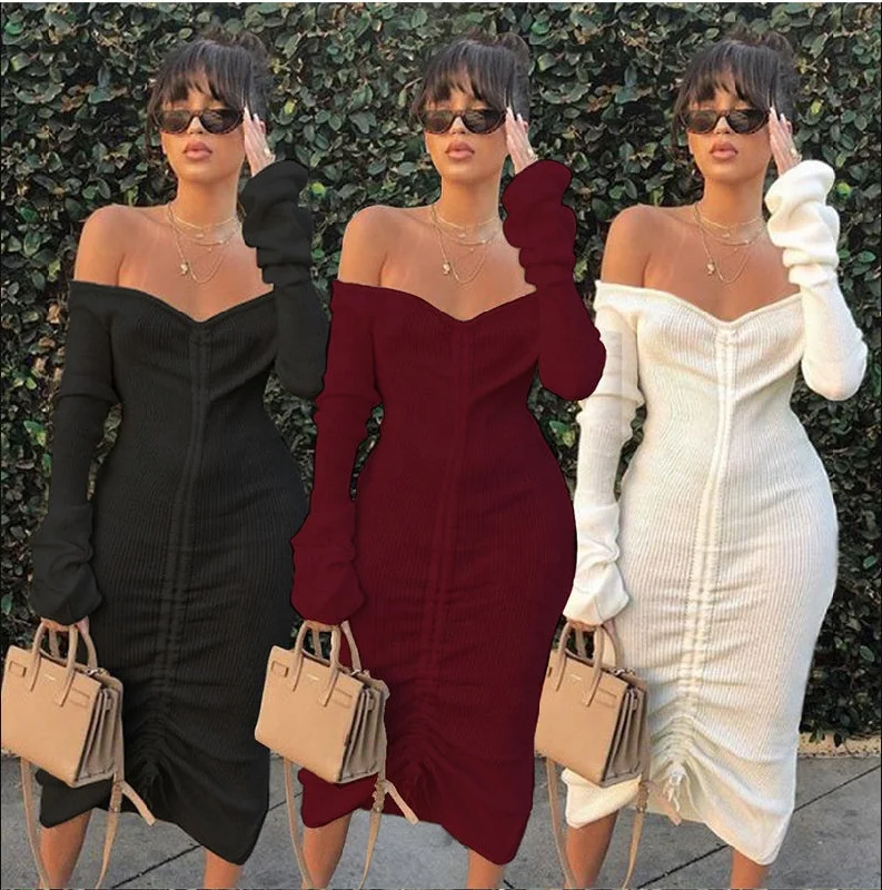 Women's Vacation Attire Elevate Your Wardrobe Casual ladies Dress 2022 Autumn Women clothing Office Dress For Women Formal High Quality Elegant Long Sleeve Midi Dresses