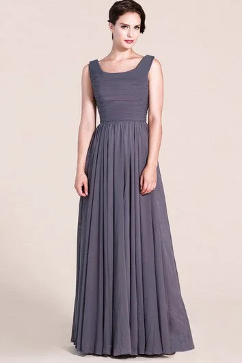 Women's Loungewear Clothes Score Big On Glamorous Red - Carpet Styles Charming Sleeveless A-line Pleated Chiffon Dress