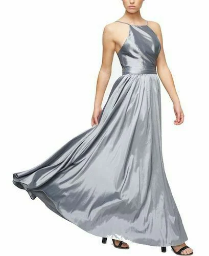 Women's Comfortable Garments Limited - Time Bundle 8 - fame & partners high neck silver gown