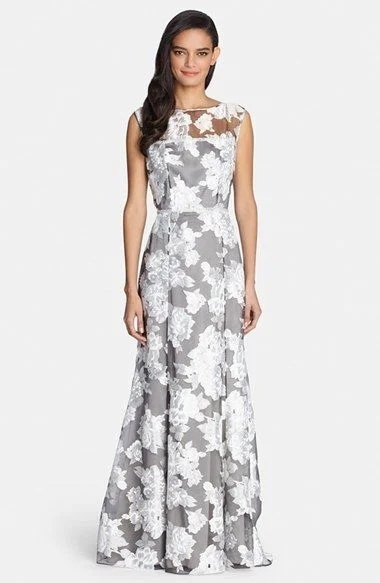 Women's Fashion Clothes Budget-Friendly Fashion 8 - tahari grey & white organza gown