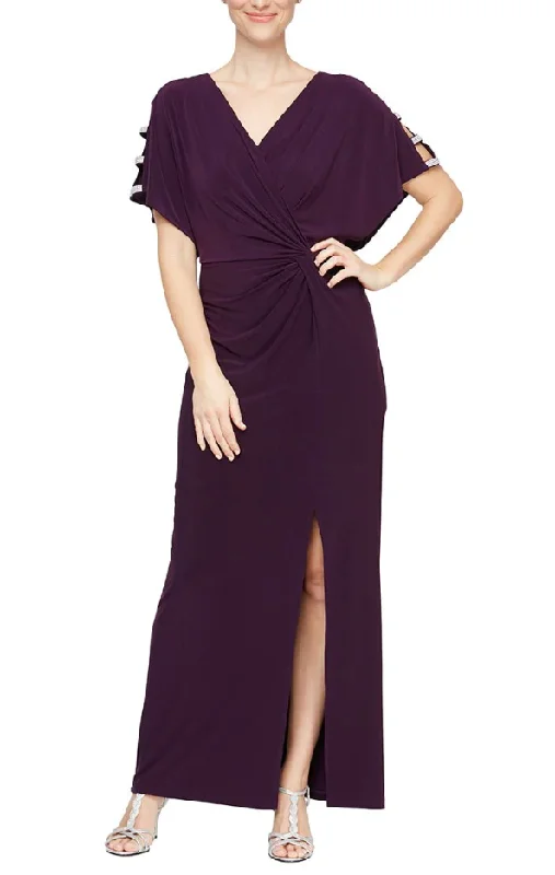 Fashionable Women's Clothing Exclusive Sale 12 - alex evenings purple embellished short sleeve gown