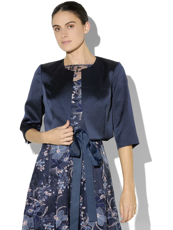 Women's Contemporary Apparel Premium Style Carina Navy Bolero