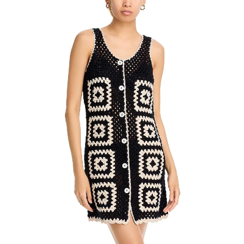 Women's Evening Outfit Holiday Glam [BLANKNYC] Womens Textured Sleeveless Sweaterdress