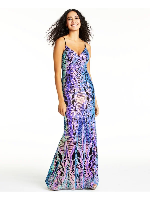 Women's Clothing With Trendy Designs Relaxed Style 3 - city studio multicolor sequin mermaid gown