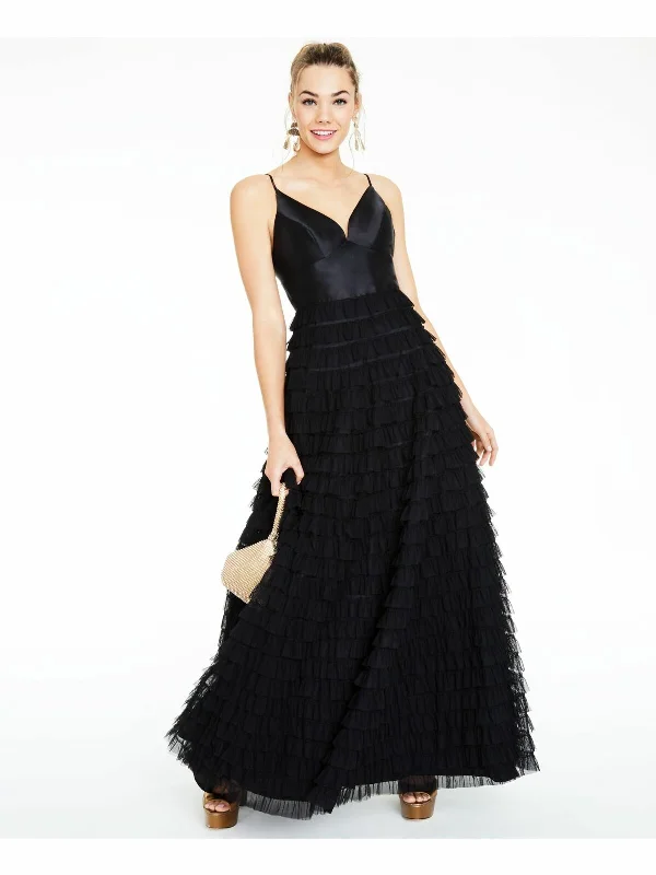 Women's Clothing And Garments Sets Flash Deals say yes to the prom black tiered gown