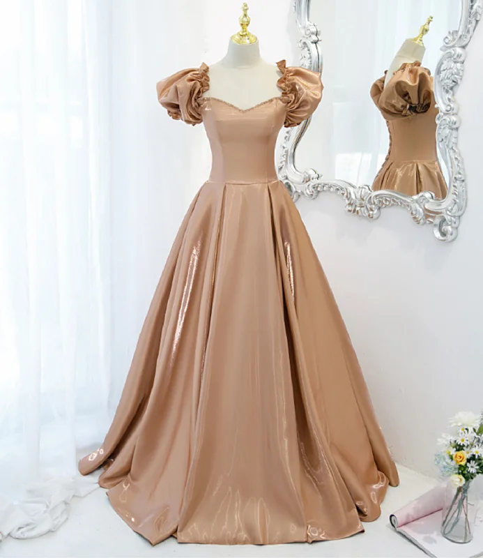 Women's Clothing Latest Trends Cute satin long A line prom dress evening dress  8813