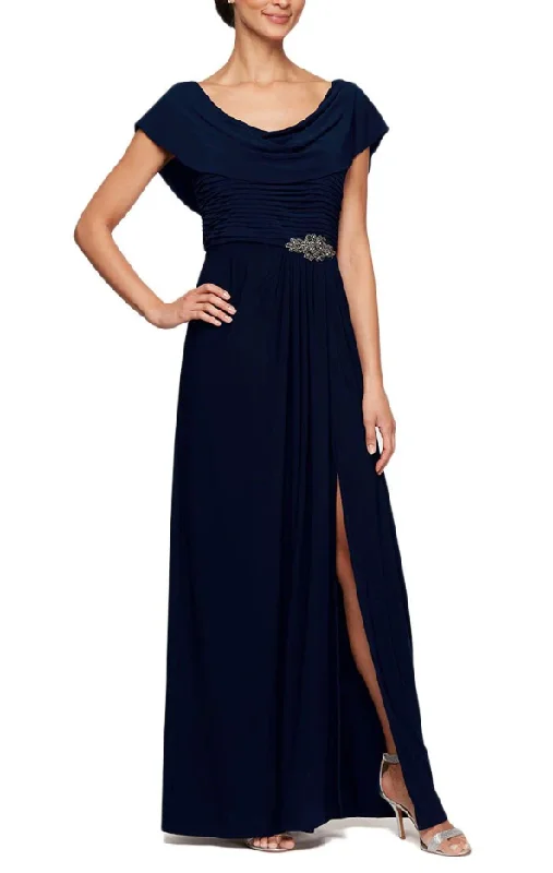 Chic Clothing For Women Latest Trends 12 - alex evenings navy double cowl gown