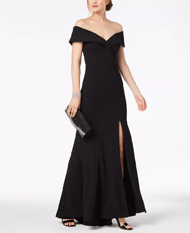 Women's Stylish Outdoor Outfit Everyday Glamour 4 - xscape black off shoulder gown