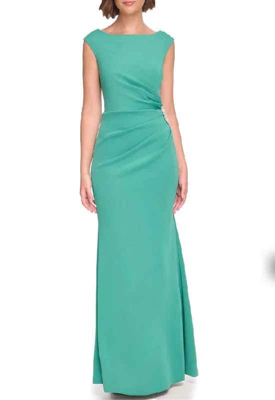 Affordable Trendy Clothes For Women Fashion For Every Occasion 14 - jessica howard green boat neck ruched fitted gown