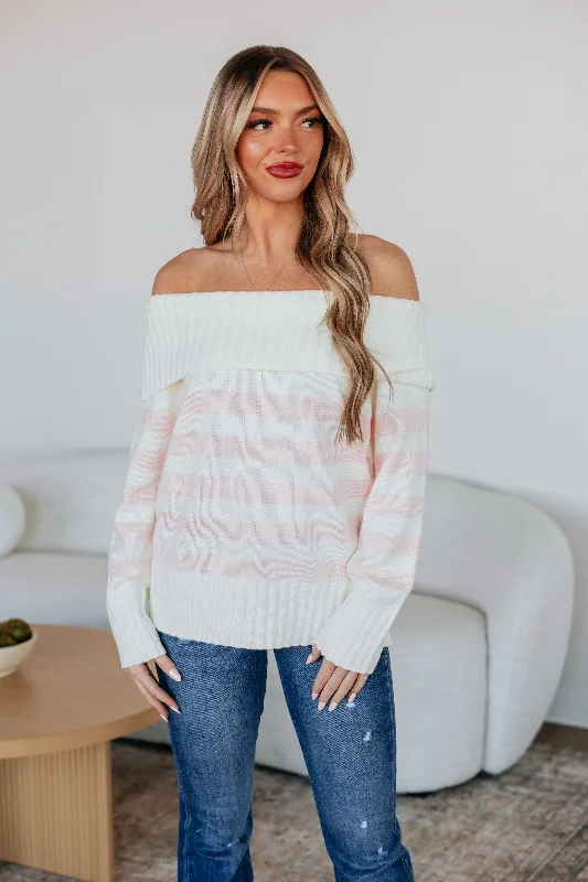 Women's Resort Apparel Versatile Wardrobe Essentials Chantelle Off The Shoulder Sweater - Ivory