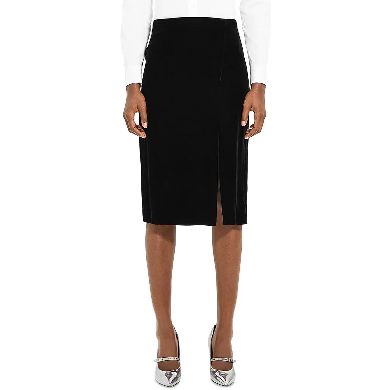 Women's Clothes And Garments Relaxed Style Womens Front Slit Stretch Pencil Skirt