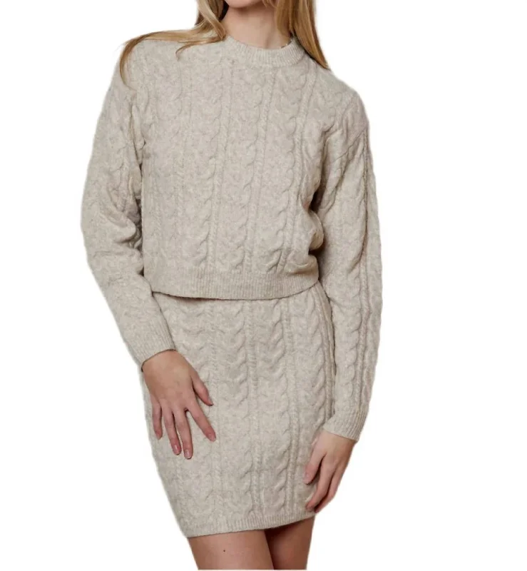 Affordable Women's Garments Y2K Nostalgic Fashion Look Eloise Sweater In Oat