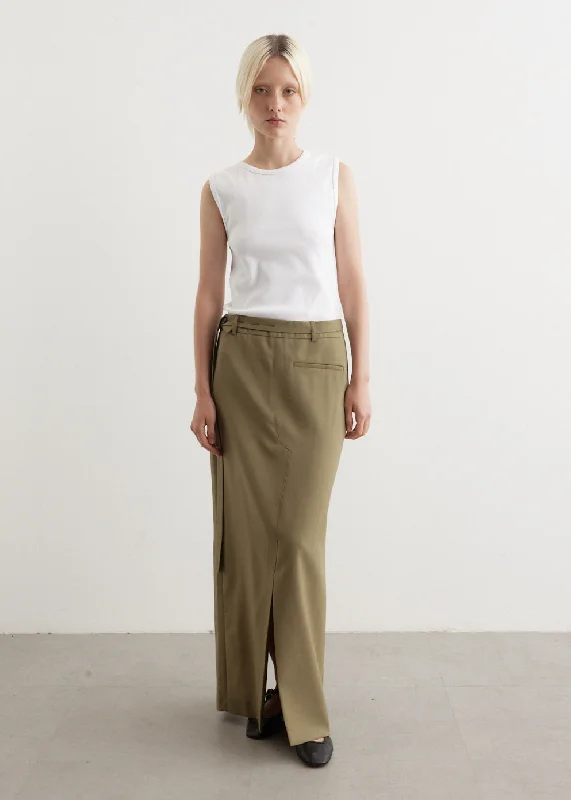 Women's Work Apparel Minimalist Chic Reimagined Tailored Skirt