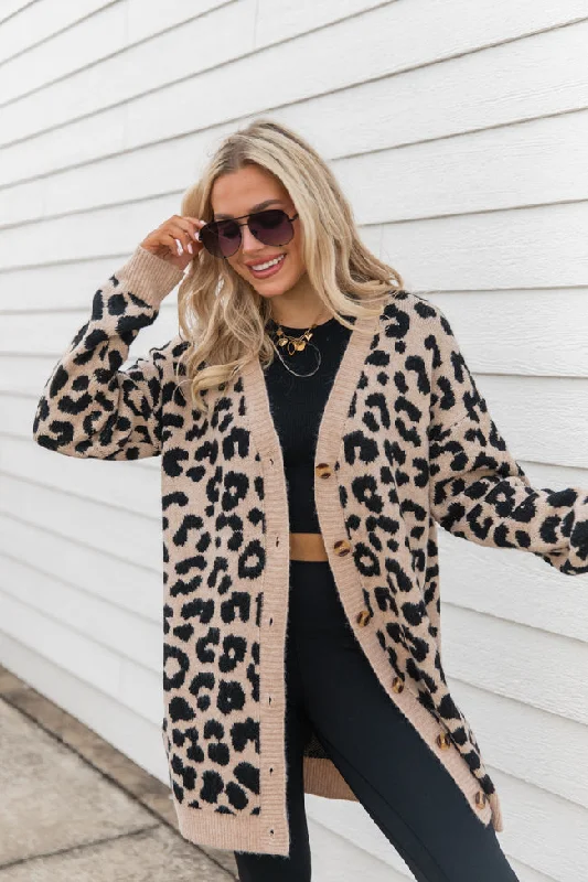 Women's Seasonal Clothes Weekend Exclusive Animal Instincts Leopard Cardigan