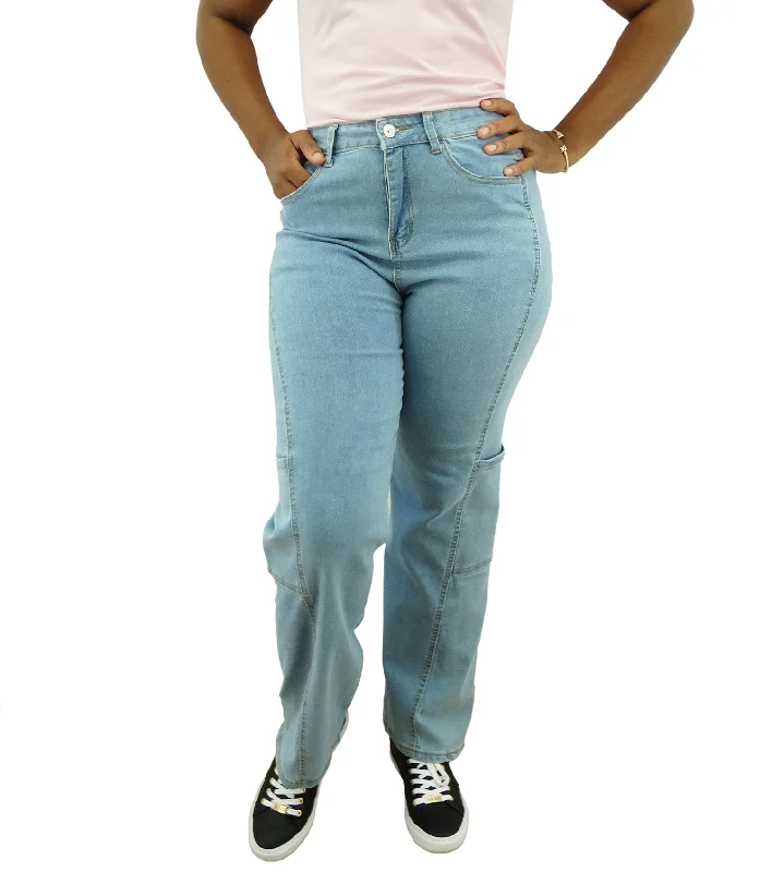 Modern Women's Apparel Season Offer SJ984, Cozzi, Women's Stretch Cargo Jeans -3/4-13/14