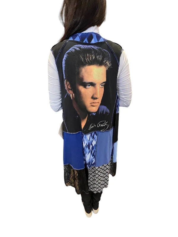 Women's Seasonal Attire Casual Chic Elvis Portrait Duster