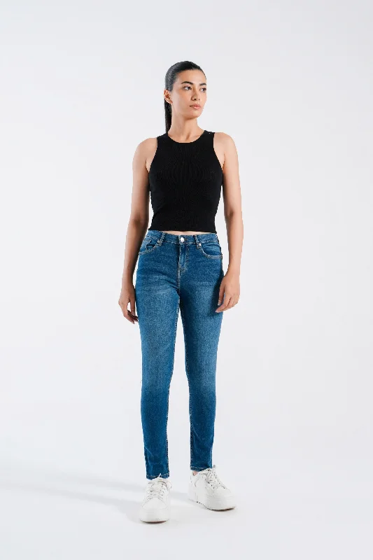 Affordable Trendy Clothes For Women Minimalist Chic Basic Regular Rise Skinny Jeans