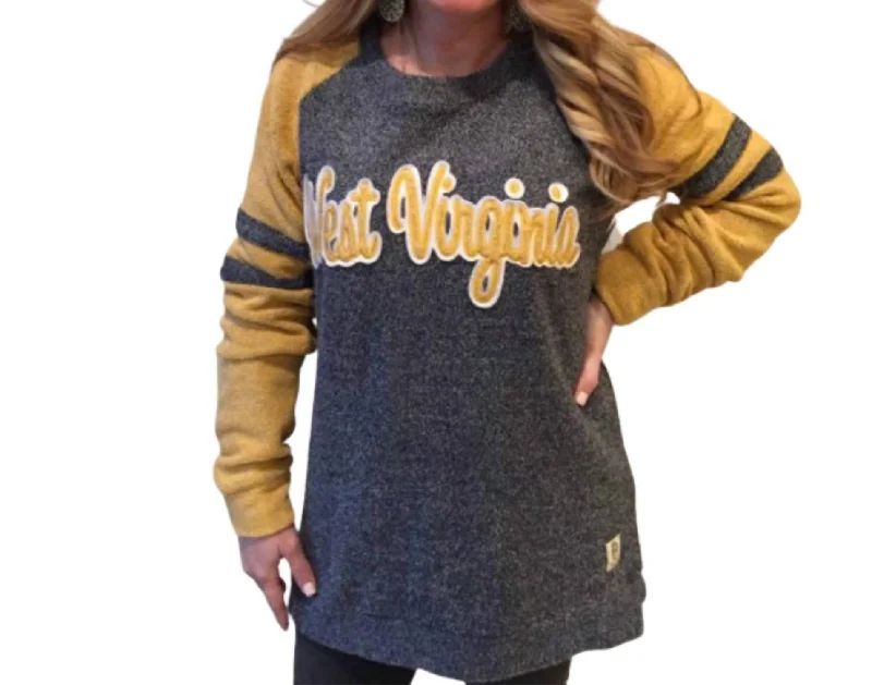 Women's Clothing For Everyday Wear Wardrobe Update West Virginia University Dawn Fleece Top In Grey