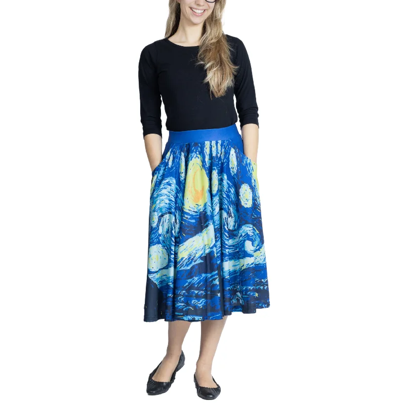 Casual Chic Clothing For Women Fashion Forward Starry Night Twirl Skirt