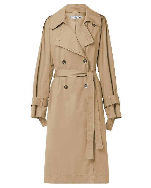 Women's Formal Apparel Graceful Cut Double Breasted Trench Coat