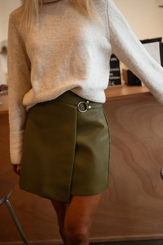 Women's High-Fashion Attire Bold Fashion Olive Lenny Skirt