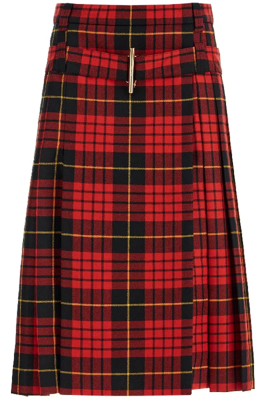 Comfortable Lounge Clothing Seasonal Sale Alexander Mcqueen Women's Plaid Pleated Skirt With