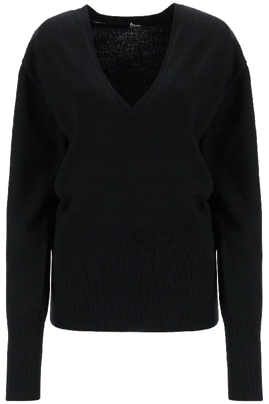 Stylish Women's Garments For Holidays The Latest Fashion Trends Toteme Women's Rws Wool Sweater With Deep V-Neck