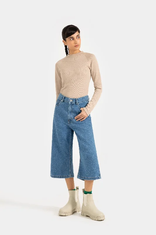 Casual Outfit For Women Save On Classic Elegant Styles Wide Leg Denim Capri