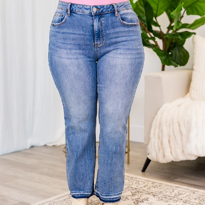 Stylish Women's Garments For Holidays New Season Fashion Preview Sale Boss Mindset Jeans, Medium Wash