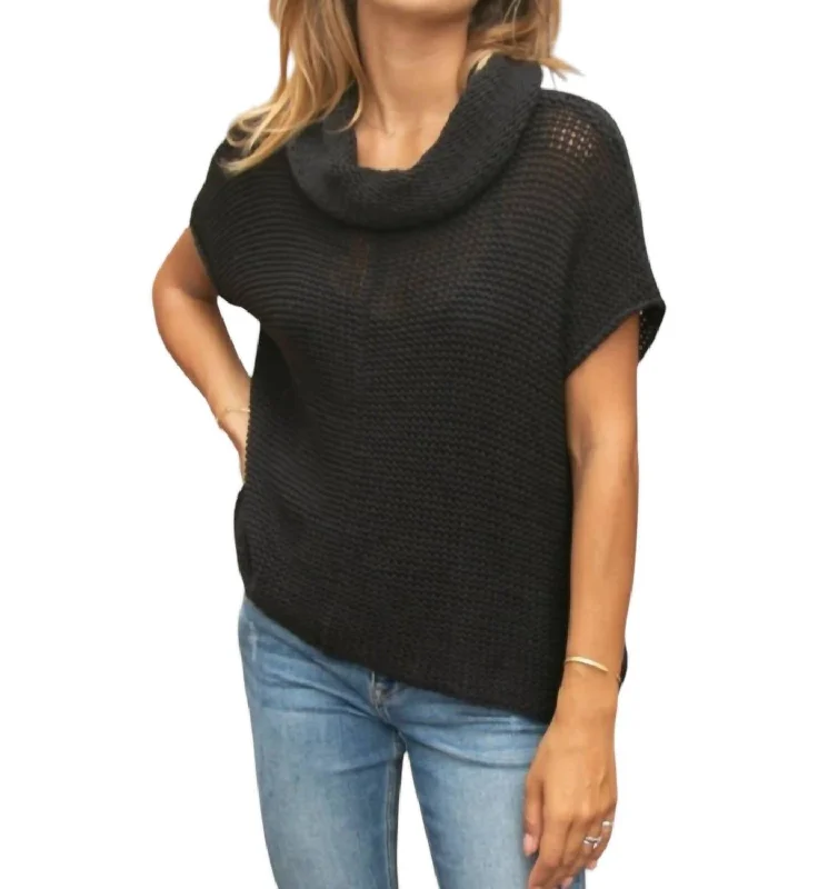 Women's Work Outfit Imeless Style Tasha Cowl Neck Sweater In Black