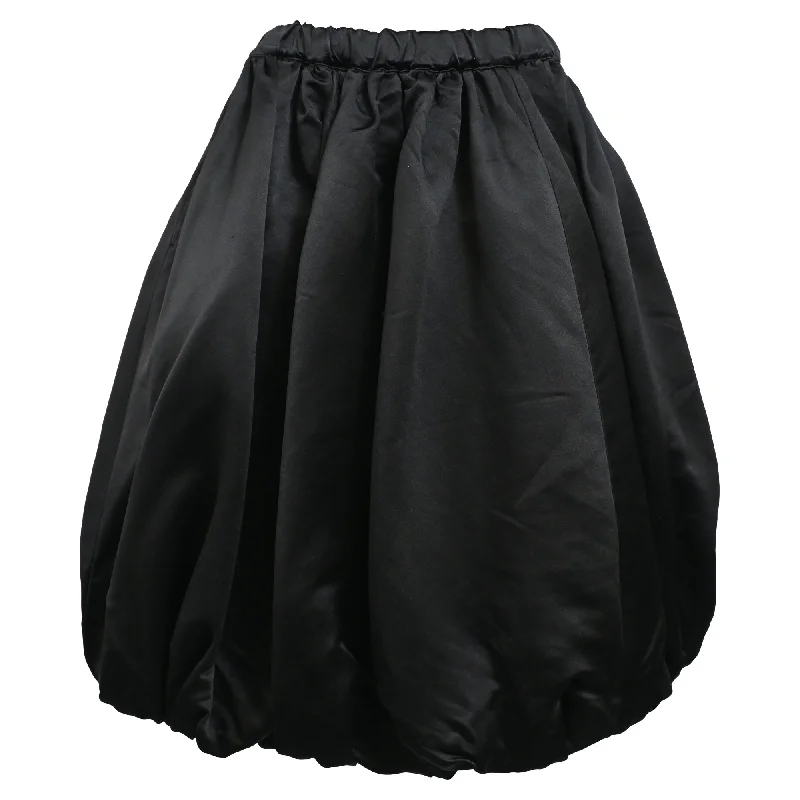 Women's Vintage-Inspired Outfit Elevate Your Wardrobe Comme Des Garçons Puffball Midi Skirt in Black Polyester