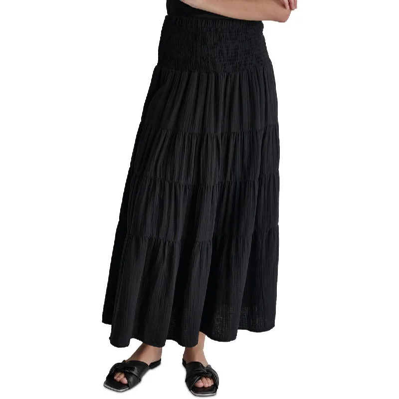 Women's Clothes For Work Events Discounts On Casual Weekend Styles Womens Cotton Smocked Waist Maxi Skirt