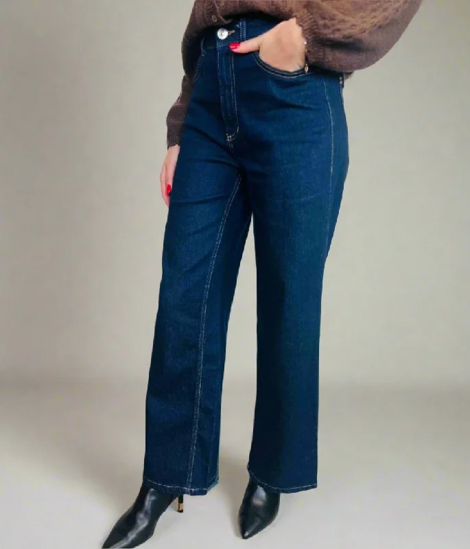 Women's Outfit Weekend Special Indigo Denim Wide Leg Jeans