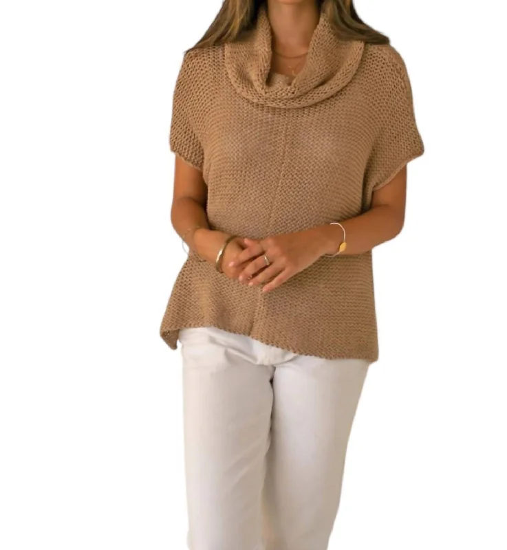 Casual Outfit For Women Women's Urban Fashion Tasha Cowl Neck Sweater In Cashew