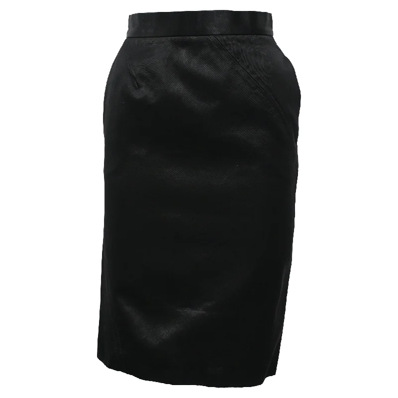 Casual Apparel For Women Exquisite Craftsmanship Nina Ricci Midi Pencil Skirt in Black Polyester